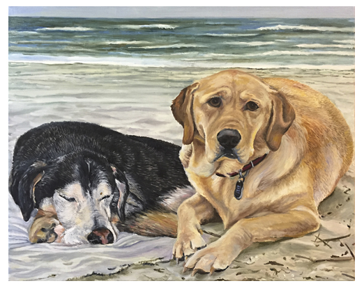 Bailey and Breeze, Original oil painting by artist Eric Soller