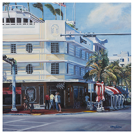 Bentley Hotel, Original oil painting by the fine artist Eric Soller