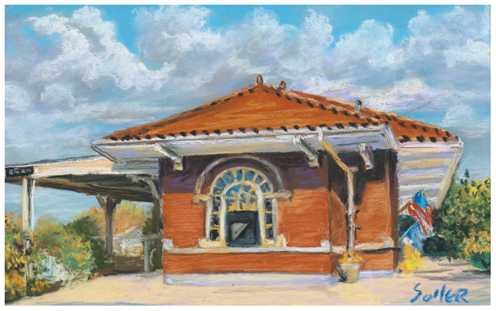 Berea Train Station, Original pastel painting by the fine artist Eric Soller