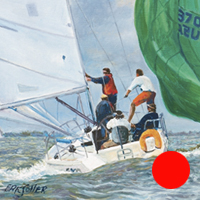 Over The Swell - Original oil painting by Eric Soller