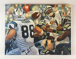 Panthers Canvas Print, front view - from an original oil painting by Eric Soller