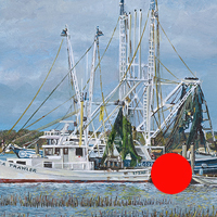 Sea Trawler - Original oil painting by Eric Soller