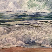 Summer Surf2 - Original oil painting by Eric Soller