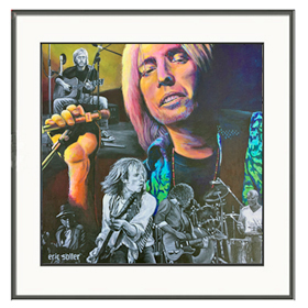 Tom Petty print framed - From an original acrylic painting by Eric Soller