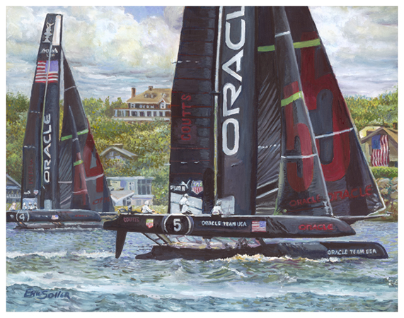 Team Oracle, Original oil painting by the fine artist Eric Soller