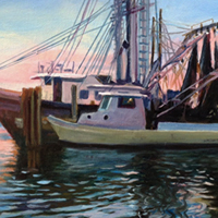 Working Boats- Original oil painting by Eric Soller